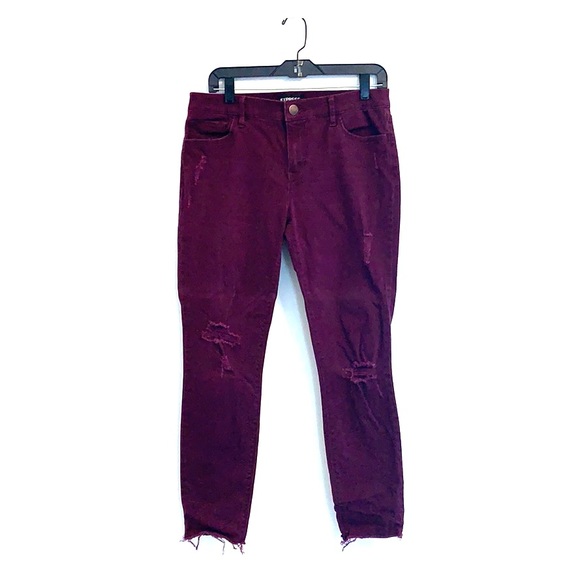 ‼️SALE‼️ Burgundy jeans from Express - Picture 1 of 3